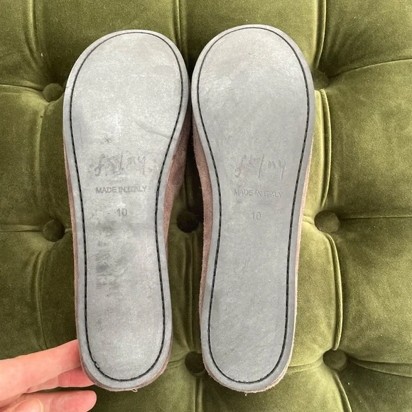 NEW w/box French Sole Sloop Ballet Flat in Grey Suede - Picture 4 of 5